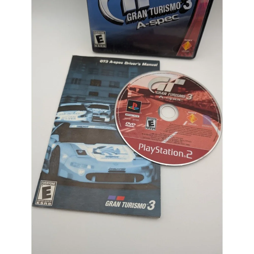 Gran Turismo 3 A-Spec Sony PlayStation 2 PS2 Complete CIB Black Label - Tested